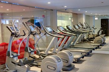 State-of-the-Art TechnoGym with WiFi, TV, Radio, iPod/iPhone compatibility, USB Drive and Games at Somerset Place Apartments in Uptown Chicago, Illinois 60640